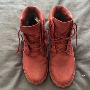 Maroon Timberland Boots